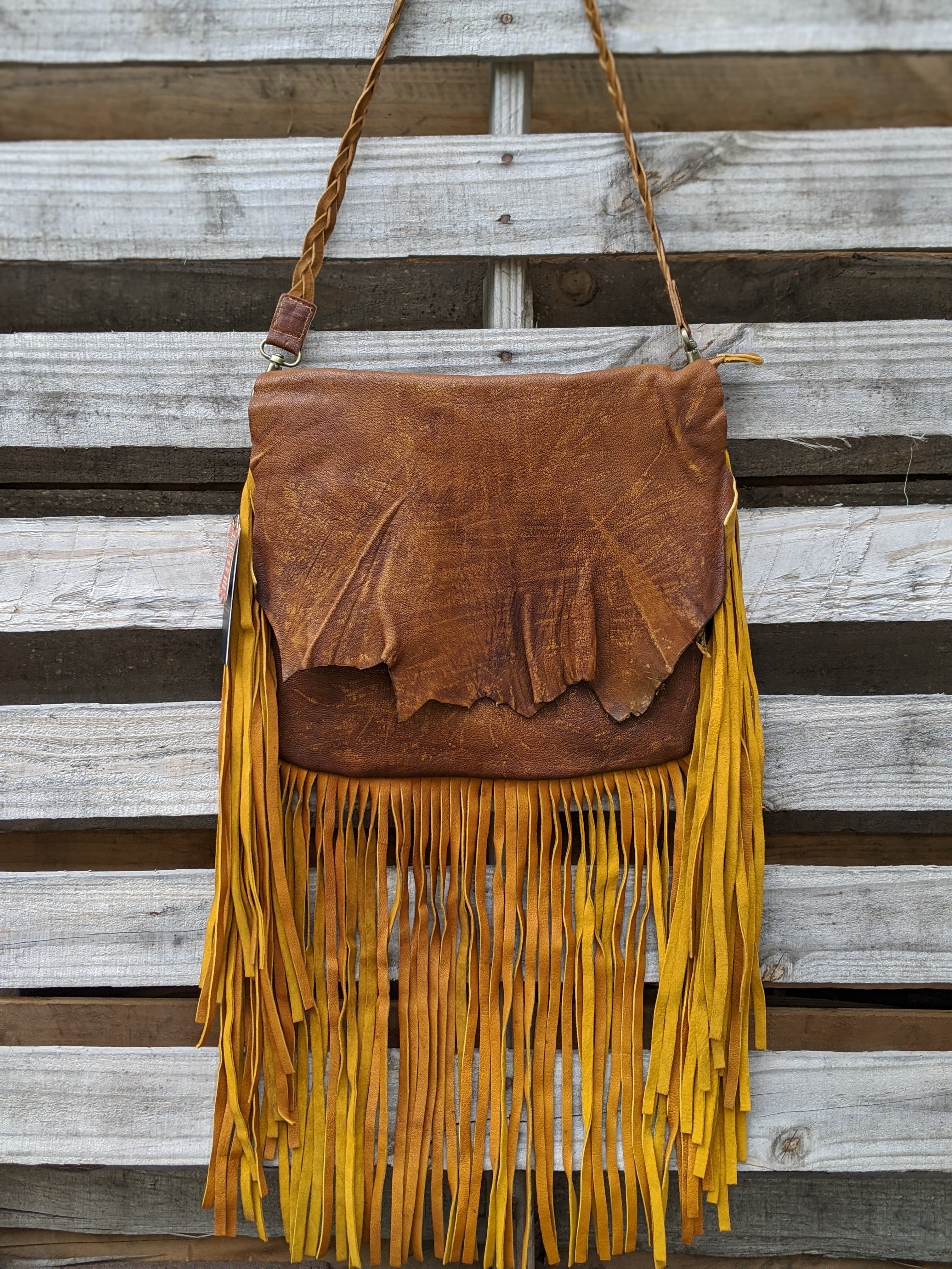 Wild and Free Fringe Bag-Tan — House of S K Y E