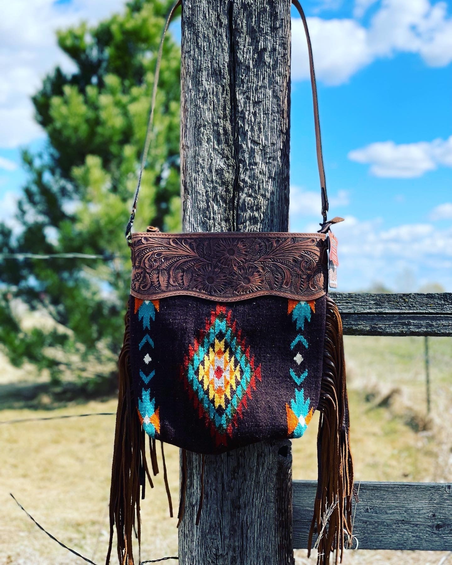 Blue Aztec Saddle Blanket Wristlet – Home Folk